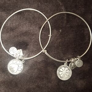 Alex and Ani silver bracelets